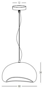 Lustra design modern decorativ FIBERGLASS 60cm