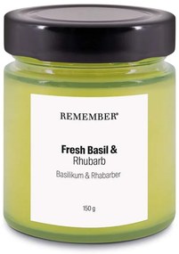 Lumânare parfumată din ceară de soia timp de ardere 35 h Fresh Basil &amp; Rhubarb – Remember