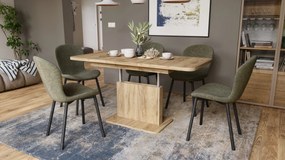 Mazzoni ASTON MINI-Z Stejar Craft Auriu - MĂSUȚĂ DE CAFEA MODERNĂ EXTENSIBILĂ REGLABILĂ PE ÎNĂLȚIME MASĂ TRANSFORMABILĂ