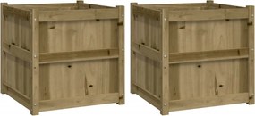 vidaXL Jardiniere de gradina , 2 buc., lemn de pin impregnat