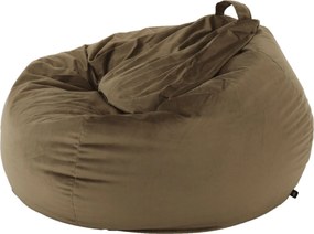 Fotoliu puf TRIKALO, maro taupe, material textil, 75x100 cm