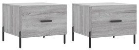 vidaXL Măsuțe de cafea, 2 buc., gri sonoma, 50x50x40 cm, lemn compozit
