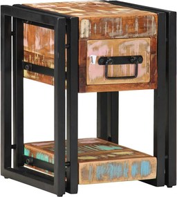 vidaXL Dulap de noapte cu sertar 2 pcs Multicolour 30 x 30 x 40 cm