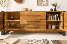Comoda design industrial Thor 200cm, stejar salbatic