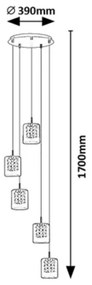 Lustră de cristal pe cablu DUCHESS 5xG9/40W/230V Rabalux 3117