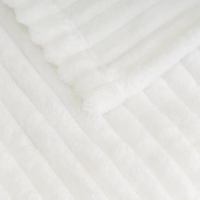 Pătură albă din micropluș-cocolino 130x160 cm Fur Velvet – Casa Selección