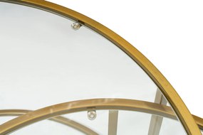 Set măsuțe cafea Belende (Auriu + sticlă). 1127423