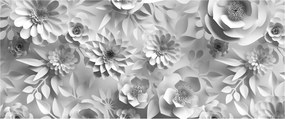 Tablou - Flori albe (120x50 cm)