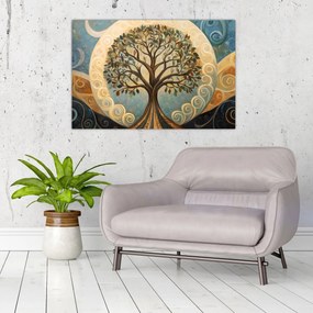 Tablou – Arborele vieții și spirale (90x60 cm)