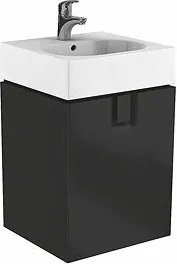 Dulap baza pentru lavoar suspendat Kolo Twins 60 cm, negru mat