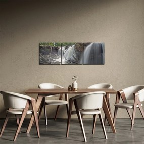 Tablou cu cascade (cu ceas) (90x30 cm)