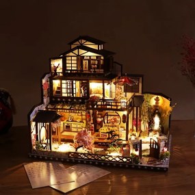 Casă miniaturală 2Kids Toys vilă îmbelșugată cu sakura 2xAAA