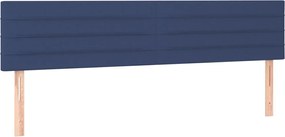 vidaXL Tăblii de pat, albastru, 160x5x78/88 cm, textil