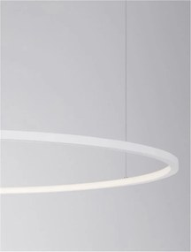 Lustra LED suspendata design modern circular TARQUIN D-100cm alba