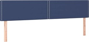 vidaXL Tăblii de pat, albastru, 160x5x78/88 cm, textil