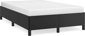 vidaXL Cadru de pat fără saltea Negru piele artificială