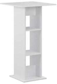 280205 vidaXL Masă de bar, alb, 60 x 60 x 110 cm