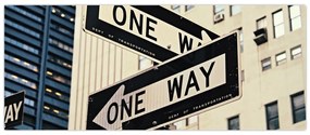 Tablou - New York ONE WAY (120x50 cm)