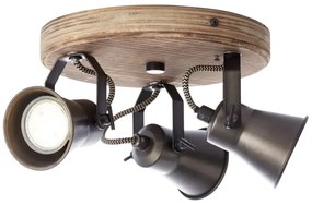 Brilliant - Spot orientabil SEED 3xGU10/5W/230V negru/maro