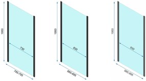 Cabina dus Rapid Swing Crom 100x80cm, Rea
