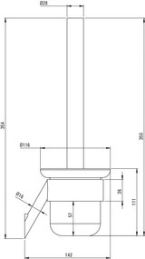 Silia Perie de wc finisaj auriu ADI_Z711
