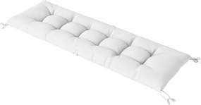 Outsunny Pernă pentru Bancă de Exterior cu Chingi de Prindere Protecție UV50+ Revenire Lentă Interior Exterior 198x65x13 cm Crem | Aosom Romania