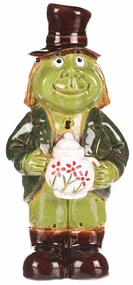 Decorațiuni de grădină Vodník stând, ceramică, 9 x9 x 24 cm, 24 cm