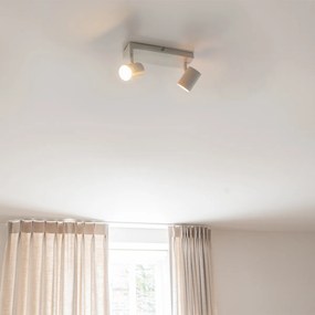 Plafonieră modernă albă cu 2 lumini, dreptunghiulară reglabilă - Jeana