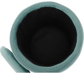Taburet, catifea Velvet verde-mentol/crom argintiu, DARON