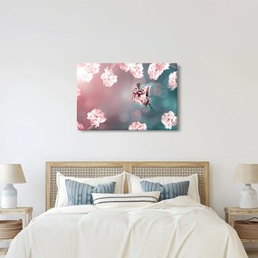 Tablou - Fluture între flori (90x60 cm)