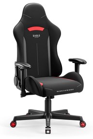 Scaun de gaming pivotant Diablo X-Starter negru și roșu
