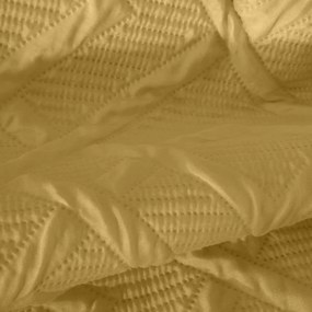 Cuvertură de pat modernă cu model de culoare galben-muștar Lăţime: 220 cm Lungime: 240cm
