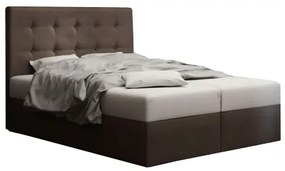 Pat matrimonial Boxspring 140 cm Duel 1 (maro închis) ( cu saltea și sp. depozitare). 1046427