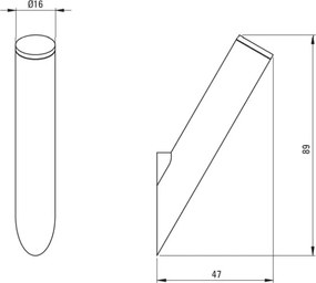 SILIA - Cârlig Unic, Montaj pe Perete, Bronz Periat (ADI_C111)