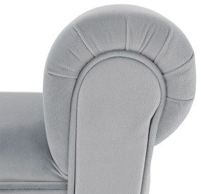 Banca, catifea Velvet, gri deschis/negru, BURDA