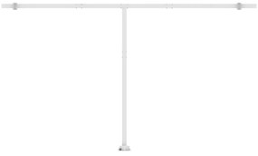 Copertina retractabila manual, galben si alb, 500x350 cm Galben si alb, 500 x 350 cm