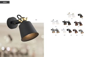 Aplica metalica reglabila stil industial KONGO 2L alba