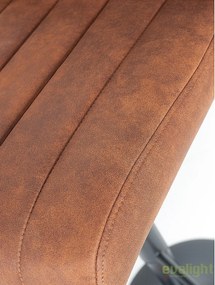 Set de 2 scaune de bar cu tapiterie din microfibra Portland maro vintage A-38456 VC