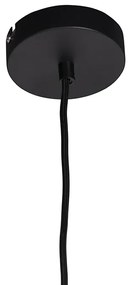 Lampă suspendată cu abajur din catifea albastru cu auriu 50 cm - Combi