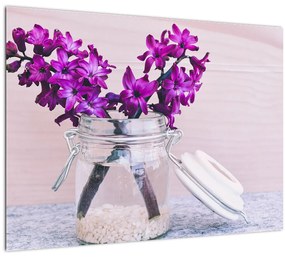 Tablou cu flori violete (70x50 cm)