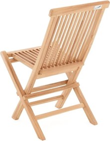 Scaun pliabil din tec din lemn 4x , DIVERO