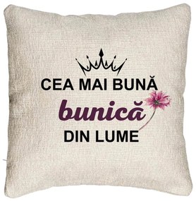 Perna Decorativa Canapea pentru Bunica 12, 40x40 cm, Cu fermoar