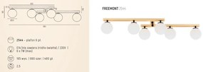 Lustra aplicata cu 6 surse de lumina FREEMONT