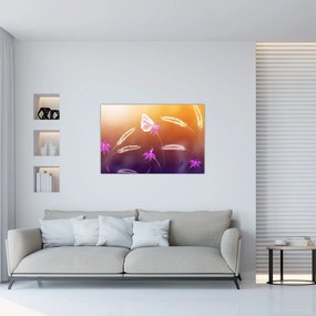 Tablou - Fluture roz (90x60 cm)