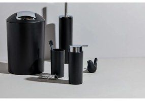 Set de accesorii de baie negru din plastic Calvo – Wenko