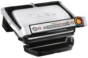 Gratar electric Tefal OptiGrill+ Waffles GC716D12, 2000W, 6 programe, Acoperire antiaderenta Teflon, Placi pentru vafe, Control temperatura, Max 275°C, Inox
