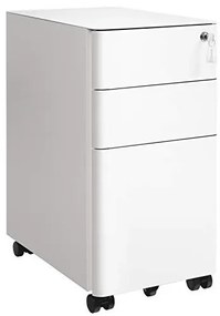 Dulap mobil cu incuietoare, Songmics, Alb, OFC030W01, 30 x 46 x 59 cm