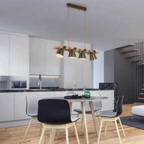 Lustră pe cablu Briloner 4406-044 TALE 4xE27/40W/230V maro