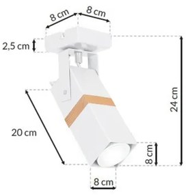 Lampă spot VIDAR 1xGU10/25W/230V alb