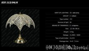 Veioza, lampa de masa LUX cristal Bohemia S35 113/04/6